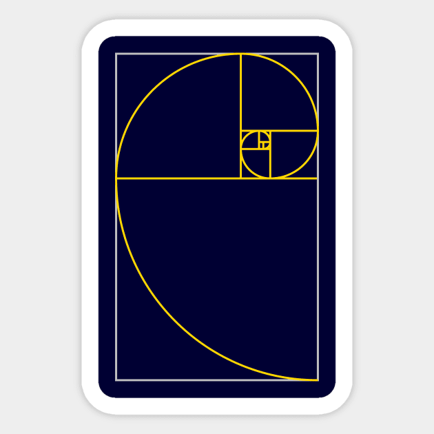 Golden Spiral Fibonacci Golden Ratio Math Sticker by Rewstudio